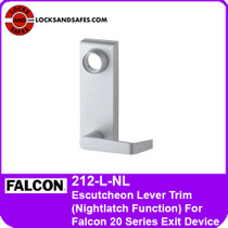 Falcon 212-L-NL Escutcheon Lever Exit Trim | Nightlatch Function | For Falcon 20 Series Exit Devices
