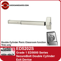 Corbin Russwin ED5202S | ED5000 Series Grade 1 SecureBolt Double Cylinder Classroom Function Exit Device