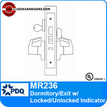 Dormitory, Exit with Indicator Mortise Lock | PDQ MR236 | J Wide Escutcheon Trim
