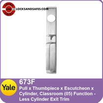 Yale 673F Pull Thumbpiece Exit Trim | Yale 1530 Mortise Classroom Trim