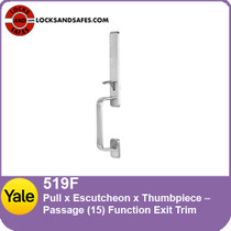 Yale 519 Pull with Escutcheon and Thumbpiece Passage Trim For 7200 Narrow Stile Device