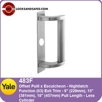 Yale 483F Offset Pull Trim Nightlatch Function For 6200 Series Rim and Squarebolt Exit Devices