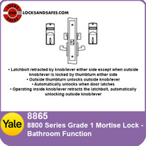 Yale 8865 Bathroom Mortise Lock
