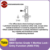 Yale 8807 Entry Mortise Lock