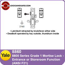Yale 8860 Mortise Lock Entrance or Storeroom Function