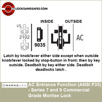 Marks Commercial Grade Mortise Lock | Marks Entrance Mortise Lock