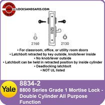 Yale 8834-2 All Purpose Mortise Lock