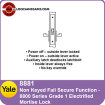 Yale 8881 Non Keyed Fail Secure Mortise Lock
