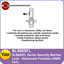 Yale SL8805FL Storeroom Function Security Mortise Lock