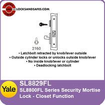 Yale SL8829FL Closet Function Security Mortise Lock