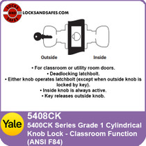 Yale 5408CK Classroom Cylindrical Knob Lock