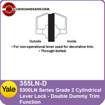 Yale 355LN-D Double Dummy Trim Cylindrical Lock