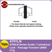 Yale 4701LN Passage Cylindrical Lock