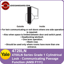 Yale 4728LN Communicating Passage Cylindrical Lock