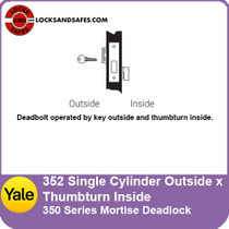Yale 352 Single Cylinder x Thumbturn Mortise Deadlock