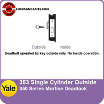 Yale 353 Single Cylinder Outside Mortise Deadlock