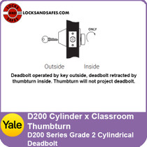 Yale D261 | Yale D262 | Cylinder x Classroom Thumbturn Deadbolt