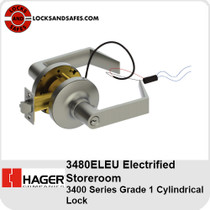 Hager 3480ELEU Electrified Storeroom Cylindrical Lock