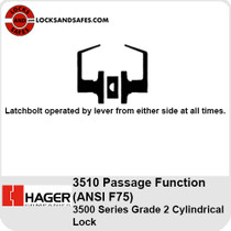 Hager 3510 Passage Cylindrical Lock
