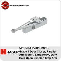 Hager 5200-PAR-HDHOCS Extra Heavy Duty Hold Open Cushion Stop Arm Door Closer