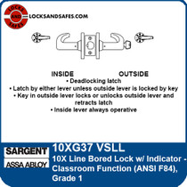 Sargent 10XG37 VSLL Classroom Indicator Lock | Sargent 10xG37-VSLL
