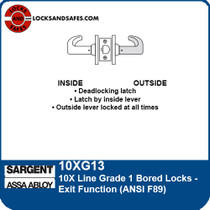 Sargent 10XG13 Exit Bored Lock