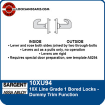 Sargent 10XU94 Dummy Trim Bored Lock