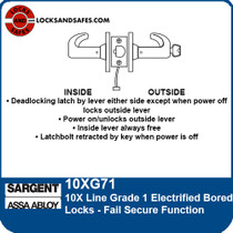 Sargent 10XG71 Fail Secure Bored Lock