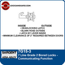 Sargent 7G15-3 Communicating Function Bored Lock