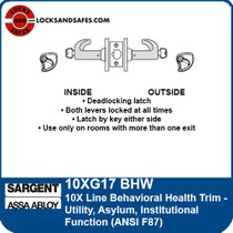 Sargent 10XG17 BHW Utility Function | Sargent 10XG17-BHW Asylumg Function