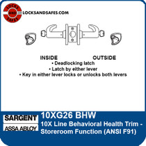 Sargent 10XG26 BHW Storeroom Function