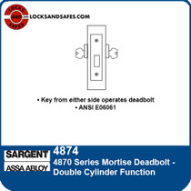 Sargent 4874 Double Cylinder Mortise Deadbolt
