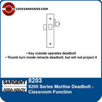 Sargent 8203 Classroom Mortise Deadbolt