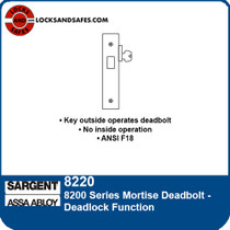 Sargent 8220 Deadlock Mortise Deadbolt