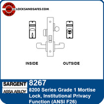 Sargent 8267 Institutional Privacy Mortise Lock