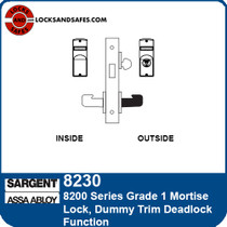 Sargent 8228 Dummy Trim Deadlock Mortise Lock