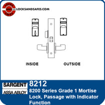 Sargent 8212 Passage with Indicator Mortise Lock