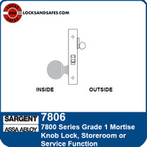 Sargent 7806 Storeroom Mortise Lock | Sargent 7800 Service Mortise Lock