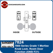 Sargent 7824 Room Door Mortise Lock