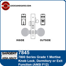 Sargent 7845 Dormitory Mortise Lock | Sargent Exit Mortise Knob Lock