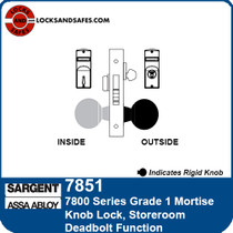 Sargent 7851 Storeroom Deadbolt Mortise Lock
