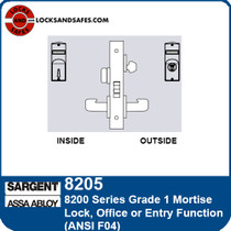 Sargent 8205 Office Mortise Lock Body | Sargent 8205 Entry Function