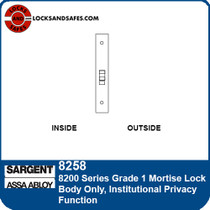 Sargent 8258 Institutional Privacy Mortise Lock Body