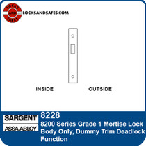 Sargent 8228 Dummy Trim Deadlock Mortise Lock Body