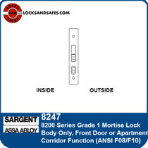 Sargent 8247 Front Door Mortise Lock | Sargent Apartment Corridor Lock