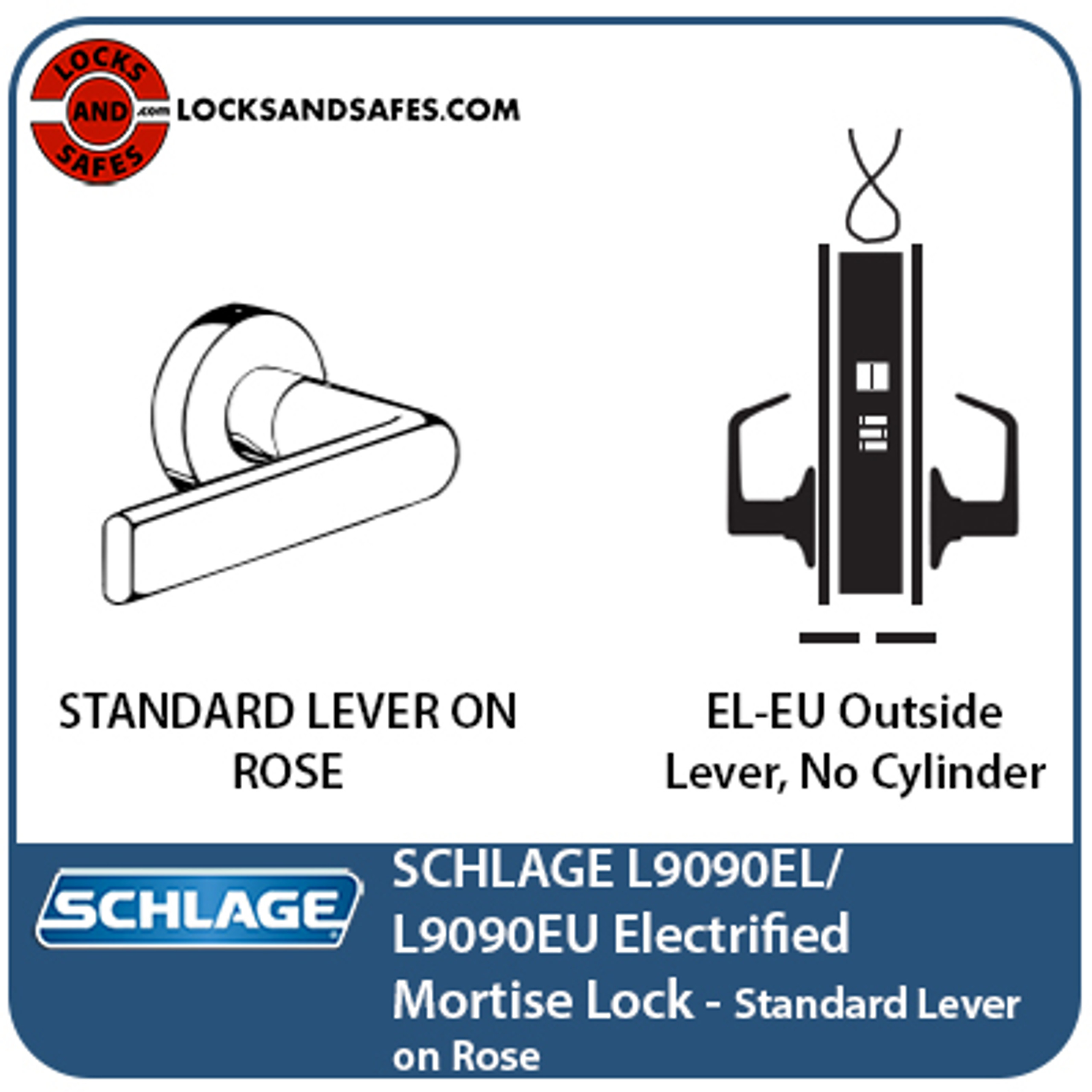 Schlage L9090EU Schlage L9090EL Electrified Mortise Locks