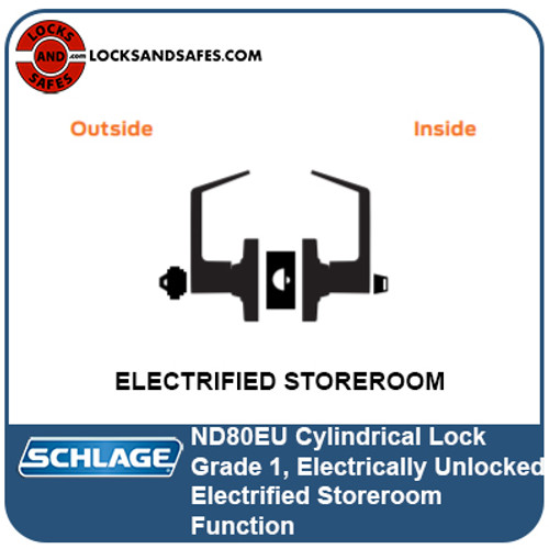 Schlage ND80EU Electrified Storeroom | Schlage ND 80 EU Electrified Cylindrical Lock