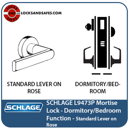 Schlage L9473 Mortise Lock | Schlage Dormitory Function Lock