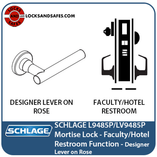 Schlage Grade 1 L9485LB Series Faculty / Hotel / Restroom Mortise Lock Body  Only