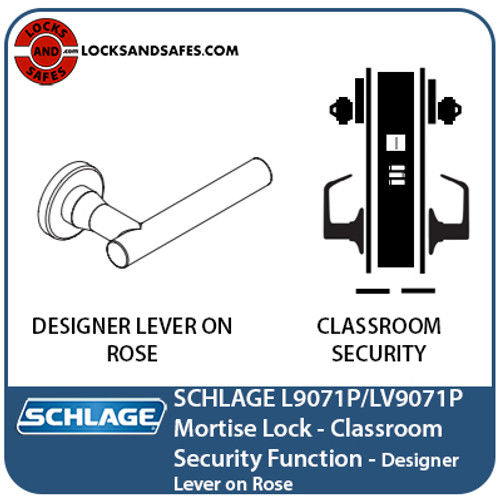 Schlage L Series L9000 Grade 1 Mortise Vandlgard Locks - Standard  Collection Lever 03